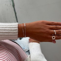 "Sicily" ring in sterling silver with freshwater pearls