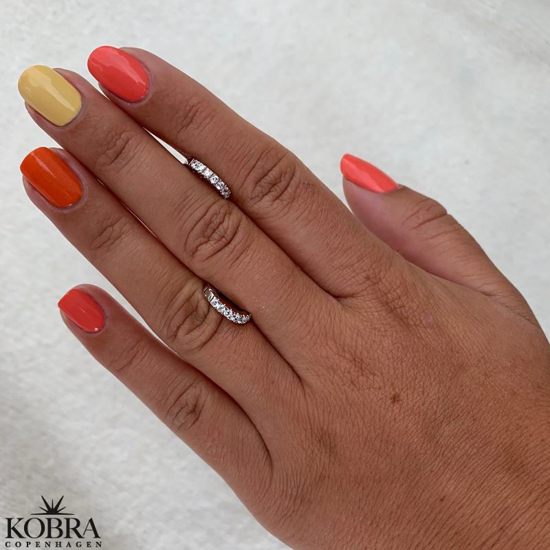 "Honey" sm slv hoops med sten