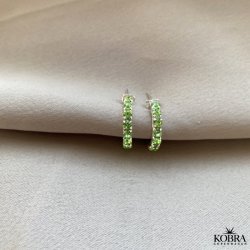 "Lemon" slv reringe med valgfri farvet zirkonia sten