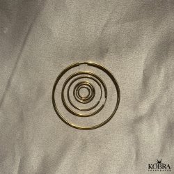 "Cirkeline" hoops - earrings in 14 carat gold plated silver (XL)