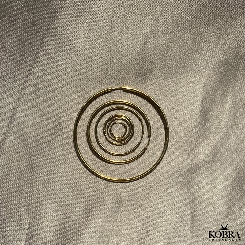 "Cirkeline" Forgyldte hoops / creoler (Medium)