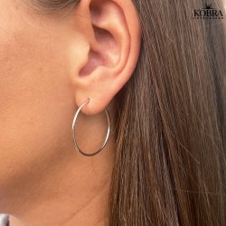 "Cirkeline" slv hoops / creoler (Medium)