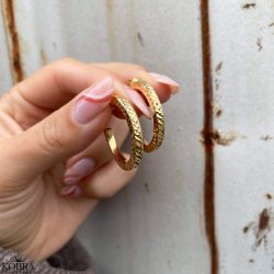 Chunky "Alex" reringe i 18 karat forgyldt