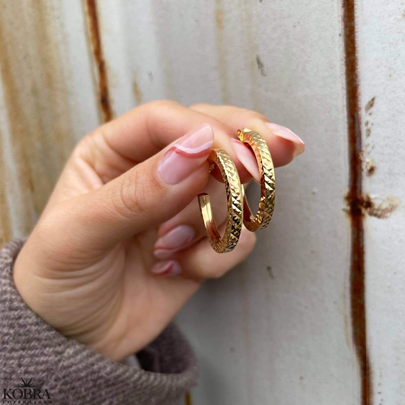 Chunky "Alex" reringe i 18 karat forgyldt