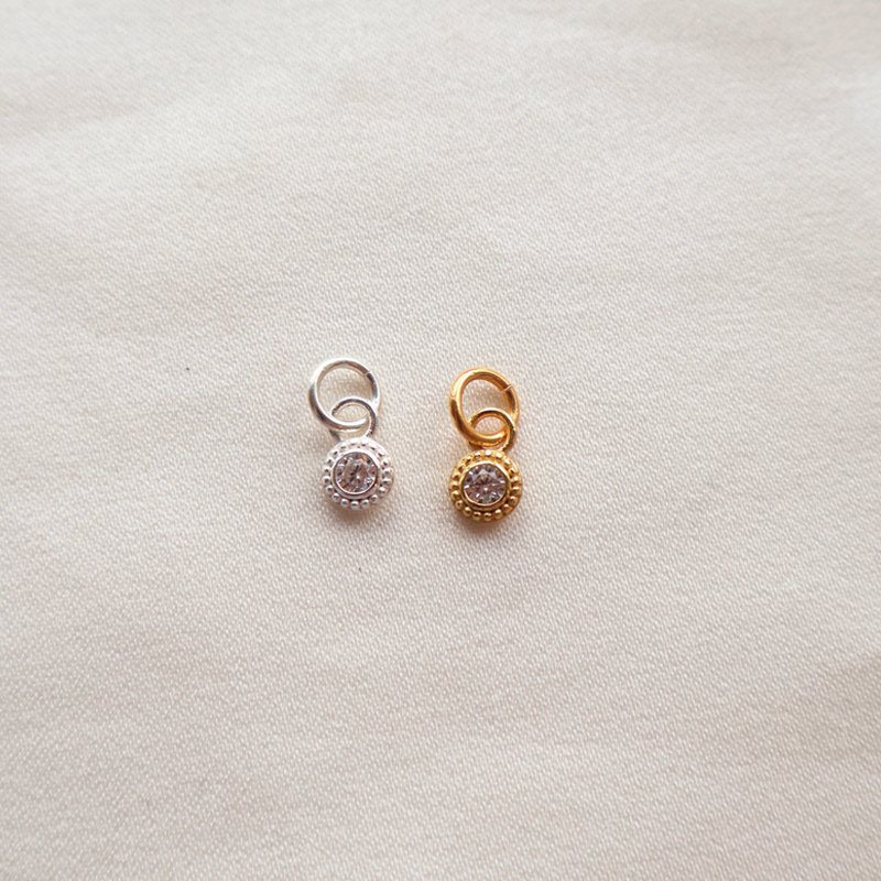"Poise" Birthstone i s�lv eller forgyldt