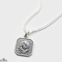 "Icon" firkantet stjernetegns halskde i sterling slv