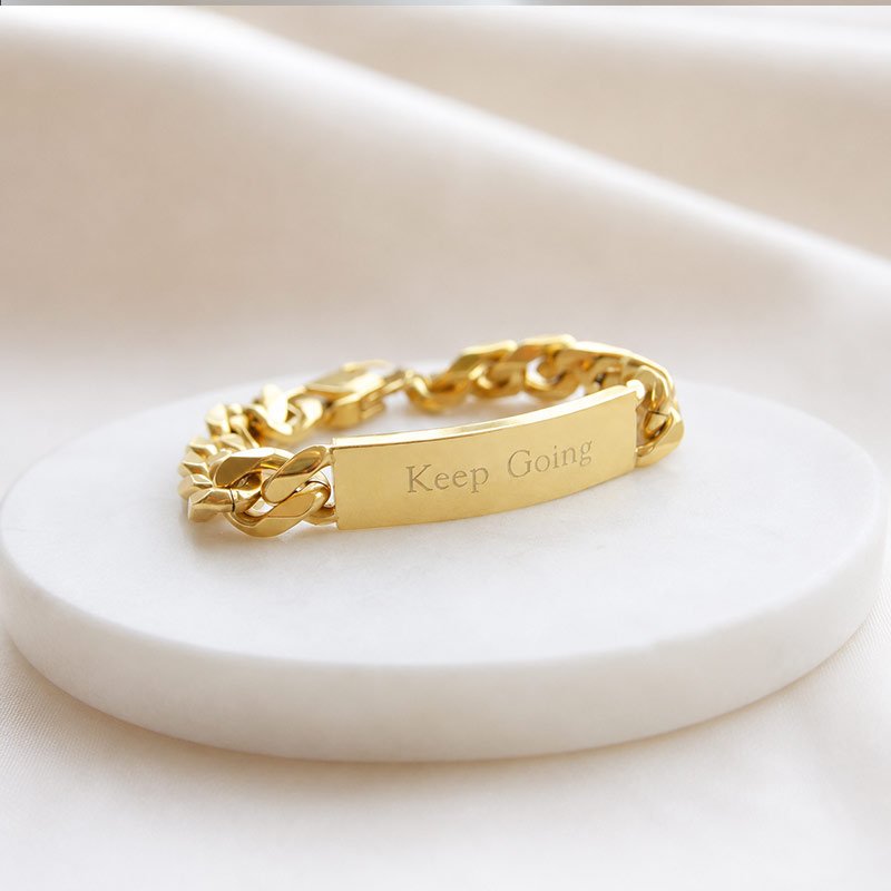 "Titan" ID Armb�nd 18K Forgyldt