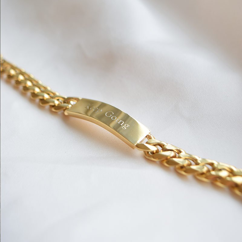 "Titan" ID Armb�nd 18K Forgyldt