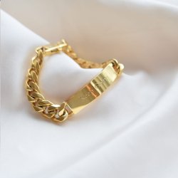 "Titan" ID Armb�nd 18K Forgyldt