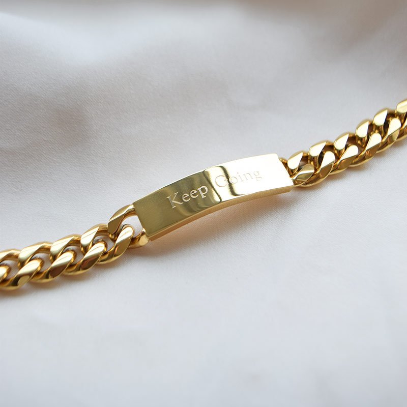 "Titan" ID Armb�nd 18K Forgyldt