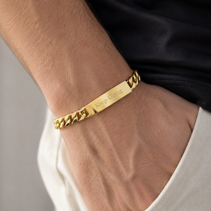"Titan" ID Armb�nd 18K Forgyldt