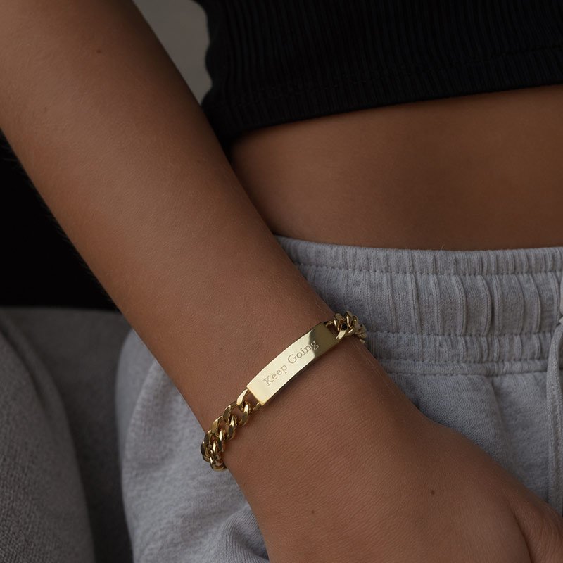 "Titan" ID Armb�nd 18K Forgyldt