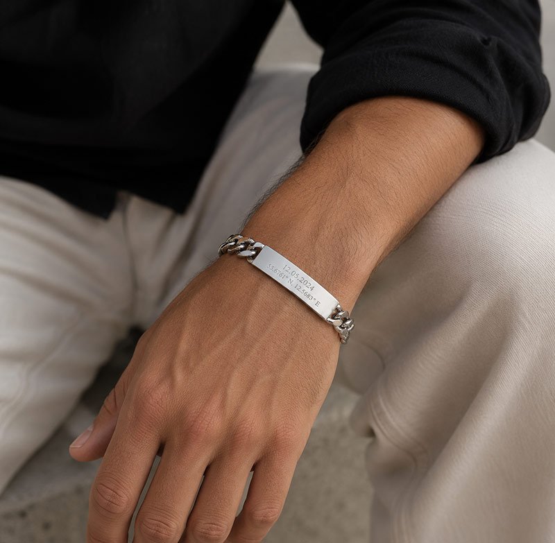"Titan" ID Bracelet with Engraving