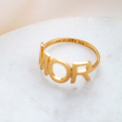 "MOR" ring i guld