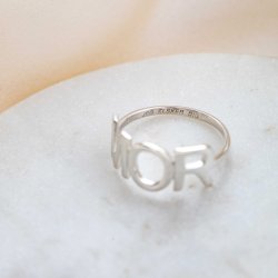 "MOR" ring i sterling slv