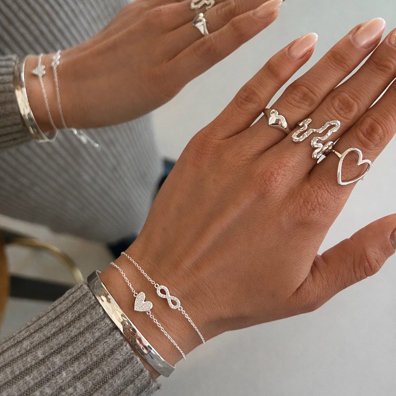 "Always" infinity armb�nd i sterlings�lv