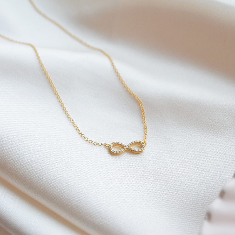 "Always" 18k guldpl�terat o�ndlighetshalsband