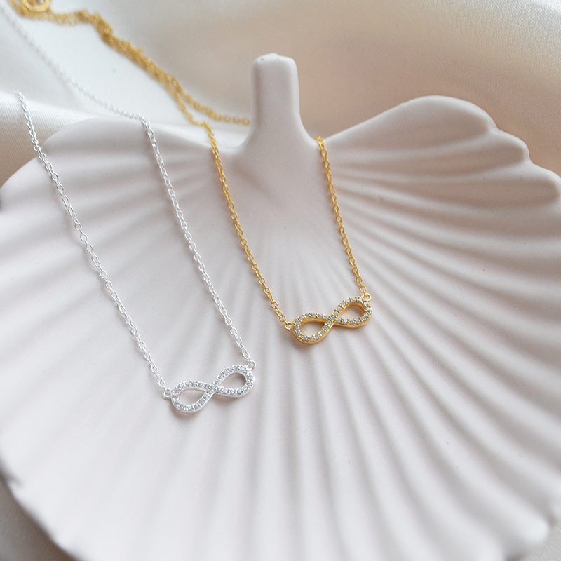 "Always" infinity necklace in silver