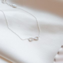 "Always" infinity necklace in silver