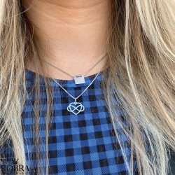 "Infinity Heart" hndlavet slv halskde