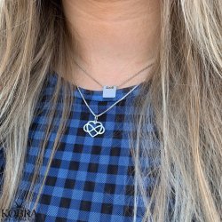 "Infinity Heart" hndlavet slv halskde