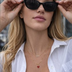 "Always" 18k gold plated infinity necklace