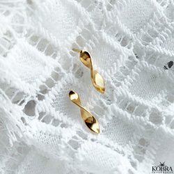 "Twisted Infinity" 14 karat forgyldte reringe