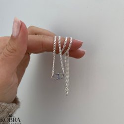 "Nevada" panzer halskde med dine initialer i sterling slv