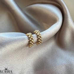 "Isabella" kuglereringe i 14 karat forgyldt