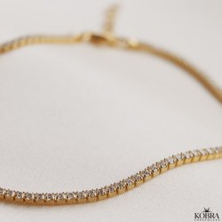 "Ivy" tennis ankelkde i guld med sten