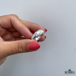 "Jagger" stor organisk chunky sølv ring