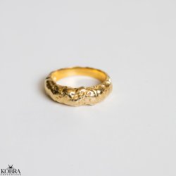 "Jagger" organisk chunky guld ring