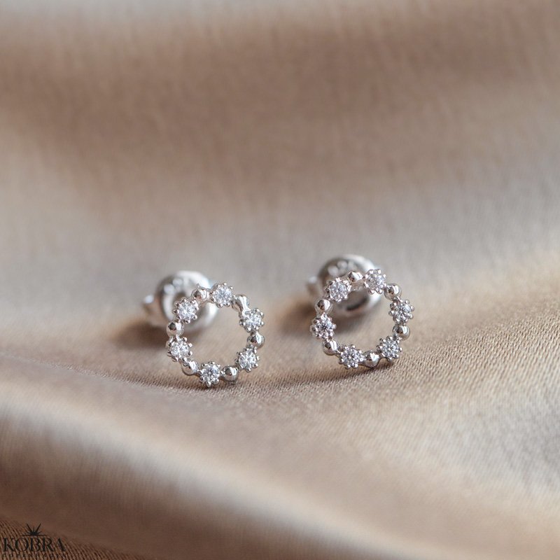 "Janet" sm runde slv restikker med sten