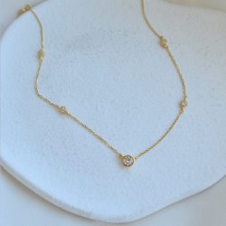 "Jenny" 18k forgyldt guld halsk�de / choker