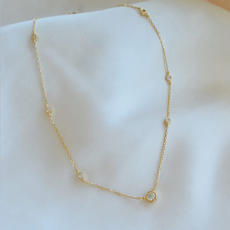 "Jenny" 18k forgyldt guld halsk�de / choker