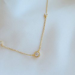 "Jenny" 18k forgyldt guld halsk�de / choker