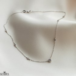 "Jenny" slvhalskde / choker med sm sten