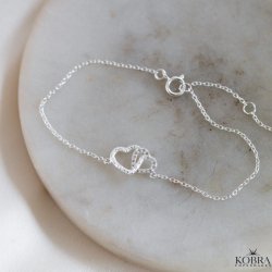 "Ever After" silver heart bracelet
