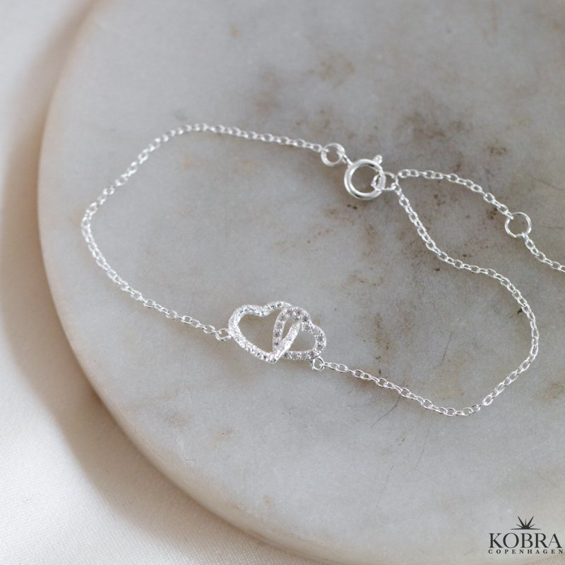 "Ever After" silver heart bracelet