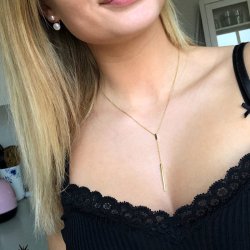 Pearl earrings "Dagmar" in gold with 2 pearls