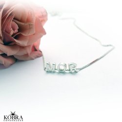 "Chloe" slv halskde med 1 bogstav