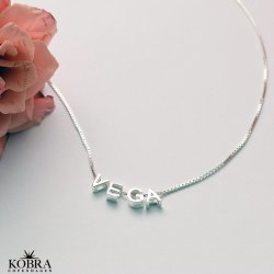 "Chloe" slv halskde med 1 bogstav