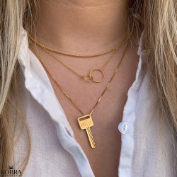 "Key To My Heart" guld ngle med personlig gravering