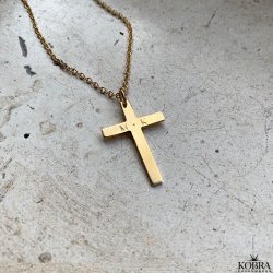"Free" 18 carat gold plated cross with personal engraving