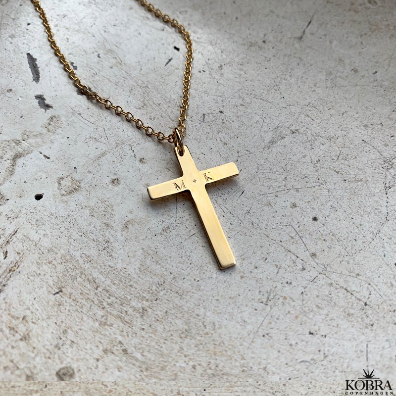 "Free" 18 carat gold plated cross with personal engraving