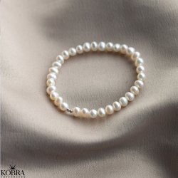 "Margrethe" classic pearl bracelet with freshwater pearls