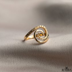 "Viana" unik forgyldt spiral ring