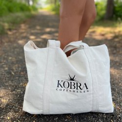KOBRA shopping bag / net med sort logo