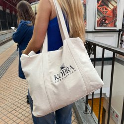 KOBRA shopping bag / net med sort logo