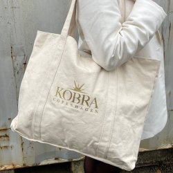 KOBRA totebag / net med guld logo